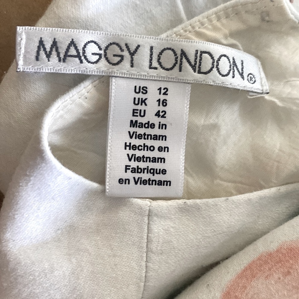 Maggy London Spring Floral Sleeveless Dress with Petticoat - Picture 7 of 7
